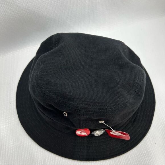 NWT Quicksilver Bucket Hat Black One Size 100% Cotton Summer Outdoor - Picture 3 of 6